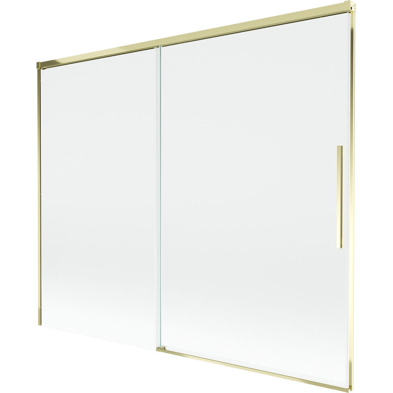 Mexen Rox 2-flügelige Badewannenabtrennung, verschiebbar, 190 x 150 cm, transparent, gold - 8C9-190-001-50-00