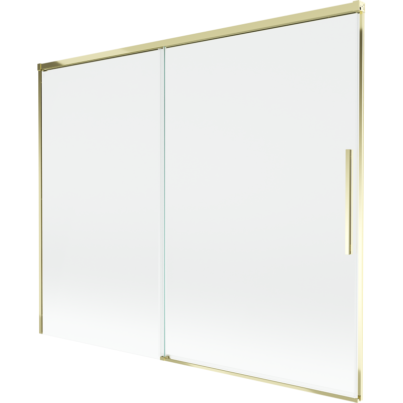 Mexen Rox Badewannenaufsatz 2-flügelig verschiebbar 190 x 150 cm, transparent, gold - 8C9-190-001-50-00