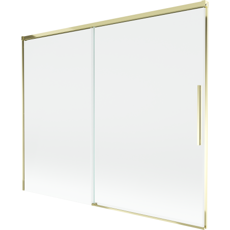 Mexen Rox 2-flügelige Badewannenabtrennung, verschiebbar, 190 x 150 cm, transparent, gold - 8C9-190-001-50-00