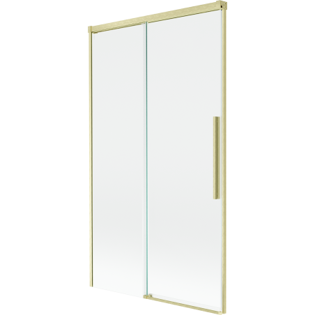 Mexen Rox zweiflügelige, verschiebbare Badewannenabtrennung 100 x 150 cm, transparent, gebürstetes Gold - 8C9-100-001-55-00