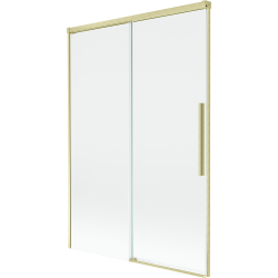 Mexen Rox Badewannenabtrennung 2-flügelig, verschiebbar 120 x 150 cm, transparent, gold gebürstet - 8C9-120-001-55-00