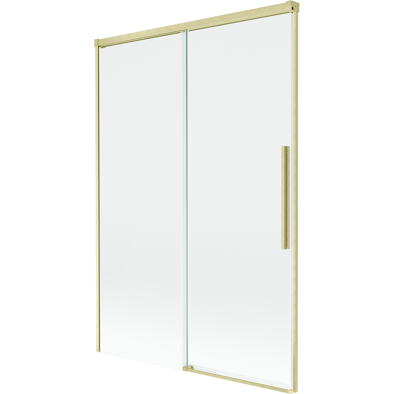 Mexen Rox Badewannenabtrennung 2-flügelig, verschiebbar 120 x 150 cm, transparent, gold gebürstet - 8C9-120-001-55-00
