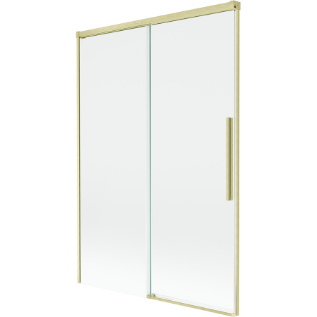 Mexen Rox Badewannenabtrennung 2-flügelig, verschiebbar 120 x 150 cm, transparent, gold gebürstet - 8C9-120-001-55-00