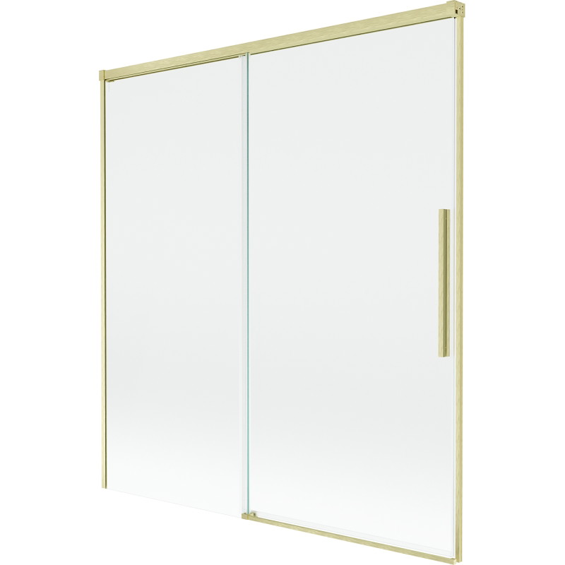 Mexen Rox zweiflügelige verschiebbare Badewannenfaltwand 150 x 150 cm, transparent, gold gebürstet - 8C9-150-001-55-00