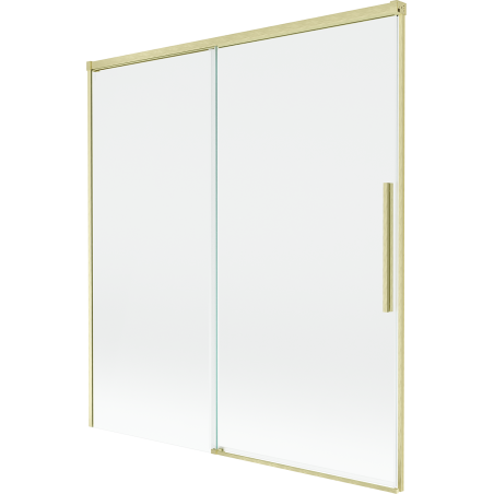Mexen Rox zweiflügelige verschiebbare Badewannenfaltwand 150 x 150 cm, transparent, gold gebürstet - 8C9-150-001-55-00