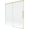 Mexen Rox zweiflügelige verschiebbare Badewannenfaltwand 150 x 150 cm, transparent, gold gebürstet - 8C9-150-001-55-00