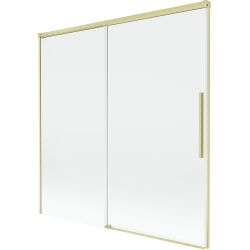 Mexen Rox 2-flügelige Duschwand, verschiebbar 160 x 150 cm, transparent, gold gebürstet - 8C9-160-001-55-00