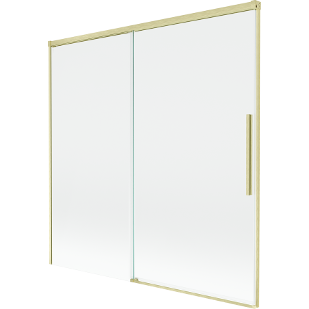 Mexen Rox 2-flügelige Duschwand, verschiebbar 160 x 150 cm, transparent, gold gebürstet - 8C9-160-001-55-00