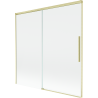 Mexen Rox zweiflügelige, verschiebbare Badewannenabtrennung 160 x 150 cm, transparent, gebürstetes Gold - 8C9-160-001-55-00