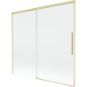 Mexen Rox 2-flügelige ausziehbare Badewannenabtrennung 170 x 150 cm, transparent, gebürstetes Gold - 8C9-170-001-55-00