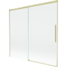 Mexen Rox zweiflügeliger, verschiebbarer Badewannenaufsatz 170 x 150 cm, transparent, gebürstetes Gold - 8C9-170-001-55-00