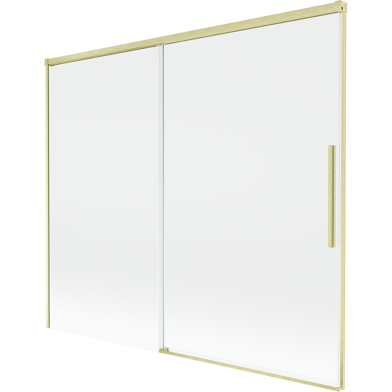 Mexen Rox Duschabtrennung 2-flügelig, 180 x 150 cm, transparent, gebürstet gold - 8C9-180-001-55-00