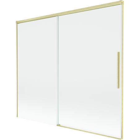 Mexen Rox Duschabtrennung 2-flügelig, 180 x 150 cm, transparent, gebürstet gold - 8C9-180-001-55-00
