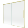 Mexen Rox Duschabtrennung 2-flügelig, 180 x 150 cm, transparent, gebürstet gold - 8C9-180-001-55-00