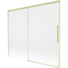 Mexen Rox zwei-flügelige, verschiebbare Badewannenabtrennung 180 x 150 cm, transparent, gebürstet gold - 8C9-180-001-55-00
