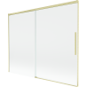 Mexen Rox 2-flügelige, verschiebbare Badewannenabtrennung 190 x 150 cm, transparent, gebürstetes Gold - 8C9-190-001-55-00