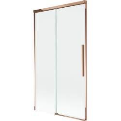 Mexen Rox Duschabtrennung 2-flügelig verschiebbar 100 x 150 cm, transparent, Roségold - 8C9-100-001-60-00