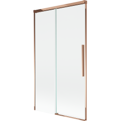 Mexen Rox zweiflügelige, verschiebbare Badewannenabtrennung 100 x 150 cm, transparent, Roségold - 8C9-100-001-60-00