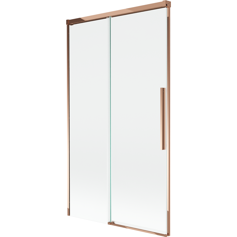 Mexen Rox Duschabtrennung 2-flügelig verschiebbar 100 x 150 cm, transparent, Roségold - 8C9-100-001-60-00