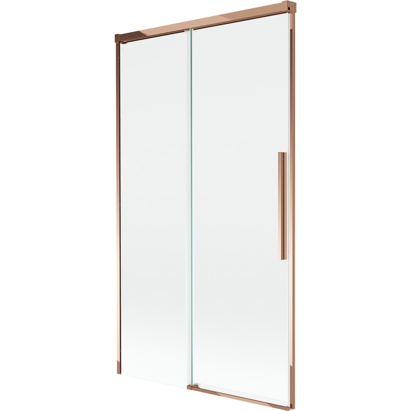 Mexen Rox zweiflügelige, verschiebbare Badewannenabtrennung 100 x 150 cm, transparent, Roségold - 8C9-100-001-60-00