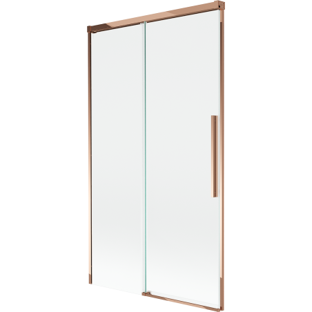 Mexen Rox zweiflügelige, verschiebbare Badewannenabtrennung 100 x 150 cm, transparent, Roségold - 8C9-100-001-60-00