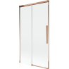 Mexen Rox Duschabtrennung 2-flügelig verschiebbar 100 x 150 cm, transparent, Roségold - 8C9-100-001-60-00