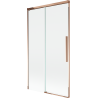 Mexen Rox zweiflügelige, verschiebbare Badewannenabtrennung 100 x 150 cm, transparent, Roségold - 8C9-100-001-60-00