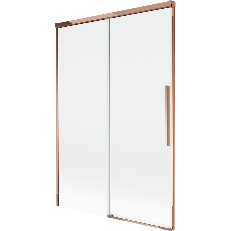 Mexen Rox Duschwand 2-flügelig verschiebbar 120 x 150 cm, transparent, Roségold - 8C9-120-001-60-00