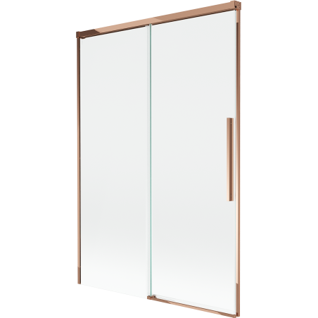 Mexen Rox zweiflügeliger, schiebbarer Badewannenaufsatz 120 x 150 cm, transparent, Roségold - 8C9-120-001-60-00