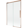 Mexen Rox zweiflügeliger, schiebbarer Badewannenaufsatz 120 x 150 cm, transparent, Roségold - 8C9-120-001-60-00