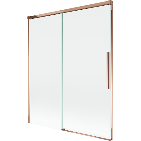 Mexen Rox Badewannenabtrennung 2-flügelig, 140 x 150 cm, transparent, Roségold - 8C9-140-001-60-00