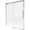 Mexen Rox 2-flügelige, verschiebbare Badewannenabtrennung 140 x 150 cm, transparent, Roségold - 8C9-140-001-60-00