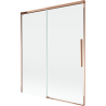 Mexen Rox Badewannenabtrennung 2-flügelig, 140 x 150 cm, transparent, Roségold - 8C9-140-001-60-00