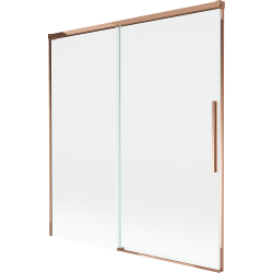 Mexen Rox Duschtrennwand 2-flügelig, verschiebbar 150 x 150 cm, transparent, Roségold - 8C9-150-001-60-00