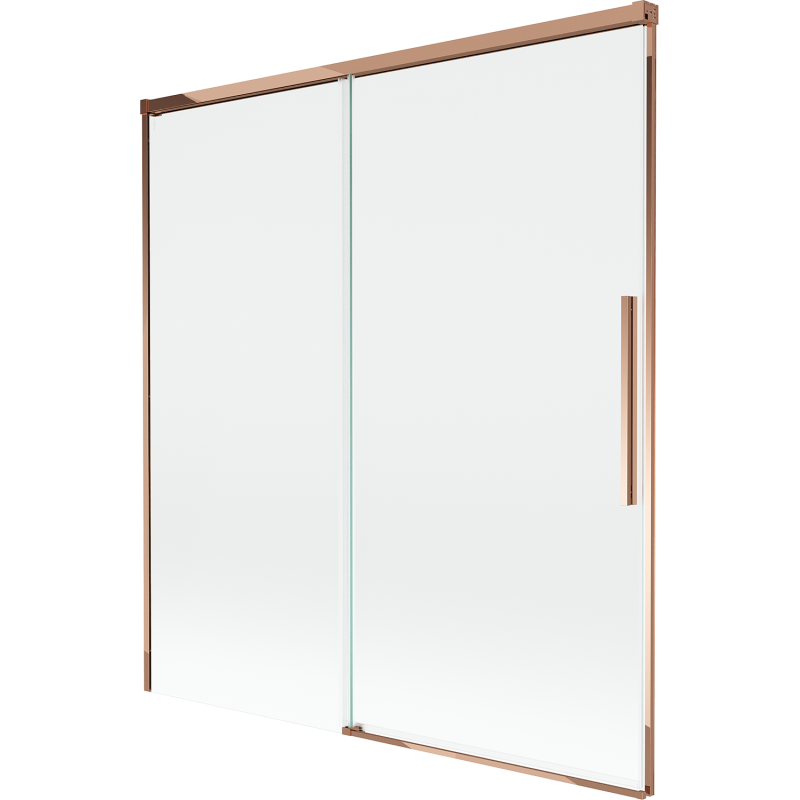 Mexen Rox Duschtrennwand 2-flügelig, verschiebbar 150 x 150 cm, transparent, Roségold - 8C9-150-001-60-00