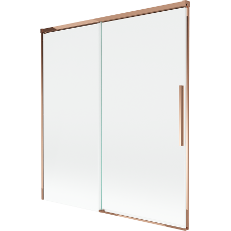 Mexen Rox Zweiteiliger faltbarer Wannenspritzschutz 150 x 150 cm, transparent, Roségold - 8C9-150-001-60-00