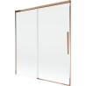 Mexen Rox Zweiteiliger faltbarer Wannenspritzschutz 150 x 150 cm, transparent, Roségold - 8C9-150-001-60-00