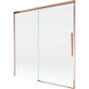 Mexen Rox Badewannenabtrennung, 2-flügelig, ausziehbar, 160 x 150 cm, transparent, Roségold - 8C9-160-001-60-00
