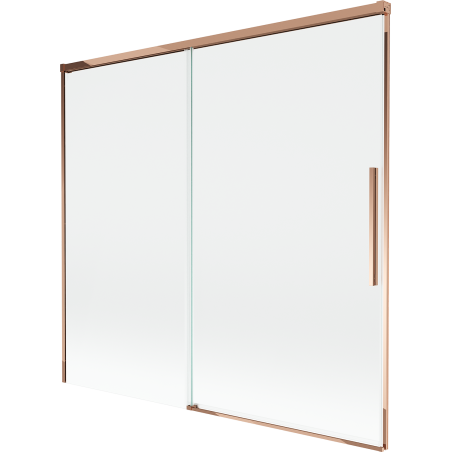 Mexen Rox Badewannenabtrennung, 2-flügelig, verschiebbar, 170 x 150 cm, transparent, Roségold - 8C9-170-001-60-00