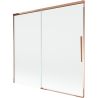 Mexen Rox Badewannenabtrennung, 2-flügelig, verschiebbar, 170 x 150 cm, transparent, Roségold - 8C9-170-001-60-00