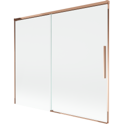 Mexen Rox Duschwand für Badewanne, 2-flügelig, verschiebbar, 180 x 150 cm, transparent, Roségold - 8C9-180-001-60-00
