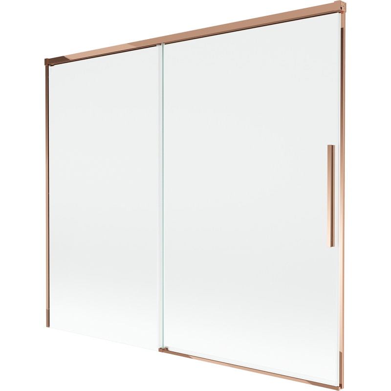 Mexen Rox Duschwand 2-flügelig verschiebbar 180 x 150 cm, transparent, Roségold - 8C9-180-001-60-00