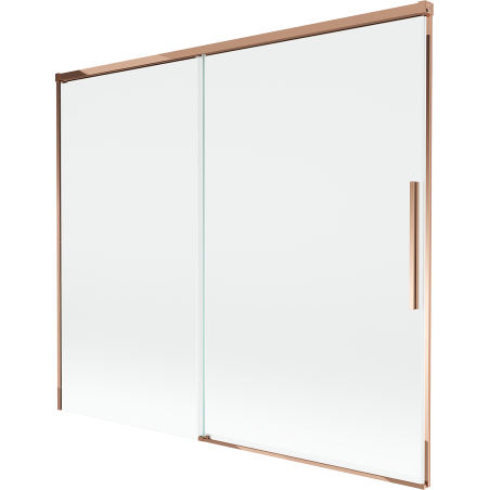 Mexen Rox Duschwand 2-flügelig verschiebbar 180 x 150 cm, transparent, Roségold - 8C9-180-001-60-00