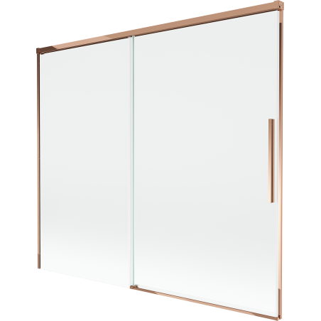 Mexen Rox Duschwand für Badewanne, 2-flügelig, verschiebbar, 180 x 150 cm, transparent, Roségold - 8C9-180-001-60-00
