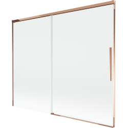 Mexen Rox Duschwand, 2-flügelig, verschiebbar, 190 x 150 cm, transparent, Roségold - 8C9-190-001-60-00