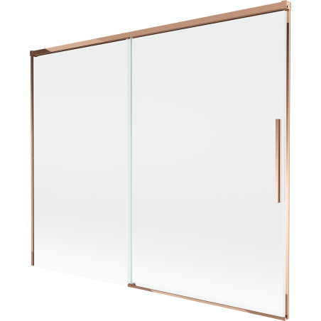 Mexen Rox Duschwand, 2-flügelig, verschiebbar, 190 x 150 cm, transparent, Roségold - 8C9-190-001-60-00