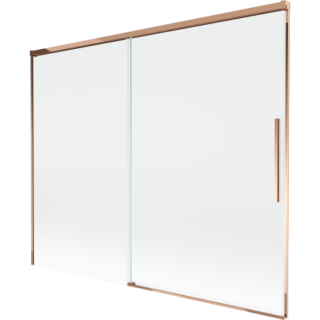 Mexen Rox zweiflügelige bewegliche Badewannenwand 190 x 150 cm, transparent, Roségold - 8C9-190-001-60-00