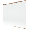 Mexen Rox zweiflügelige bewegliche Badewannenwand 190 x 150 cm, transparent, Roségold - 8C9-190-001-60-00