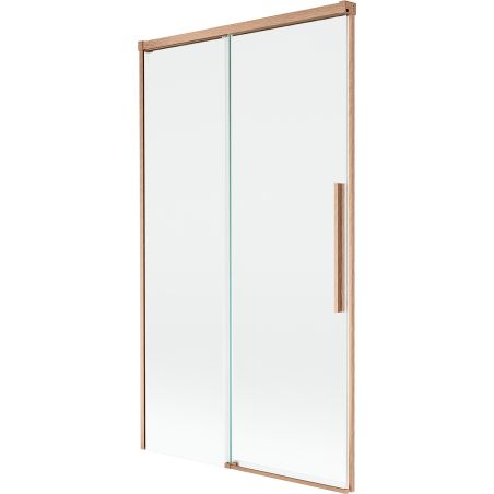 Mexen Rox Duschtrennwand, 2-teilig, verschiebbar, 100 x 150 cm, transparent, gebürstetes Kupfer - 8C9-100-001-65-00