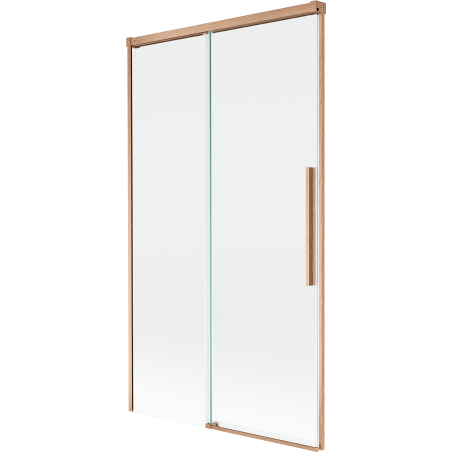 Mexen Rox zweiflügelige, verschiebbare Badewannenabtrennung 100 x 150 cm, transparent, gebürstetes Kupfer - 8C9-100-001-65-00